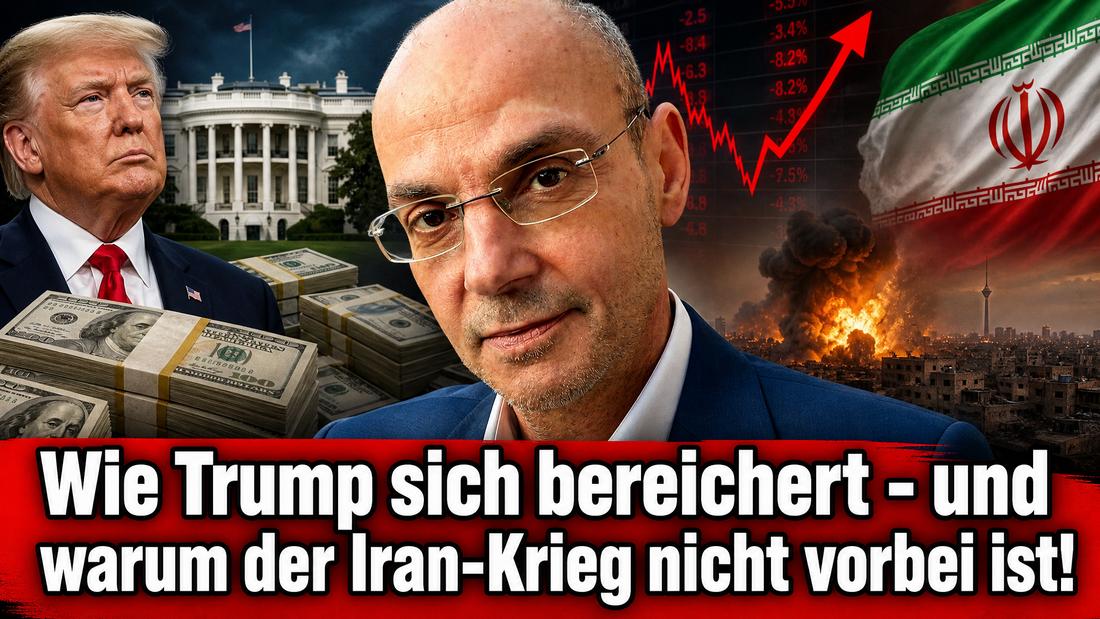 Trump, Geld, Iran-Krieg, Wirtschaft, Politik, Finanzmarkt, Explosionen, Flagge Irans.