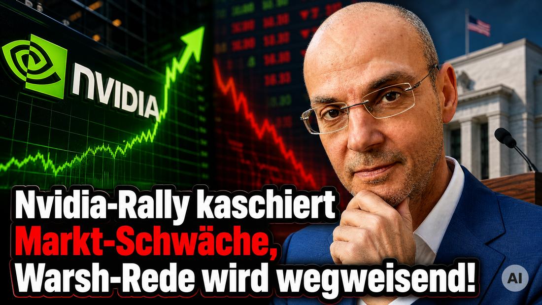 Nvidia-Rally verdeutlicht Markt-Schwäche, Warsh-Rede im Fokus.