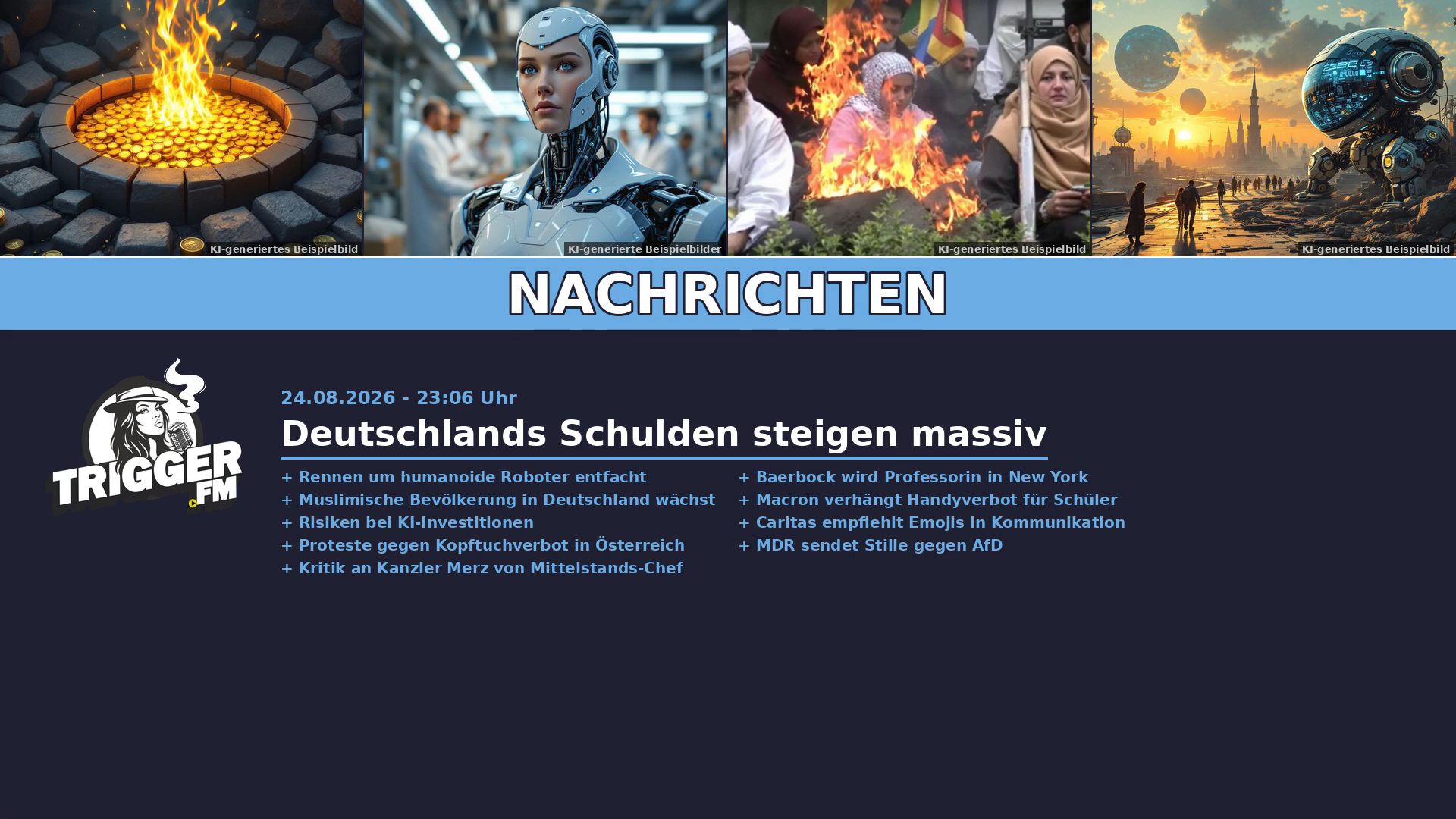 TriggerFM: Nachrichten der Freien Medien vom 24.08.2026